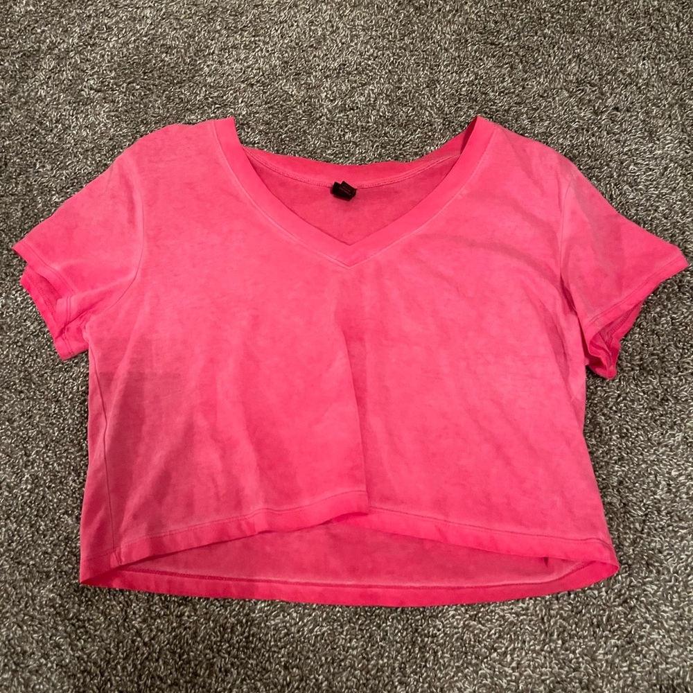 Pink v-neck target top